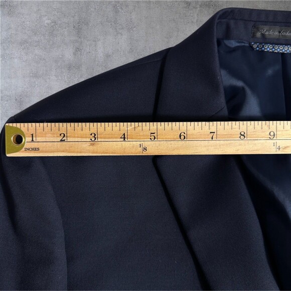 RALPH LAUREN Mens Navy Blazer 44L Wool Sport Coat Two Button Jacket Suits - Picture 8 of 15